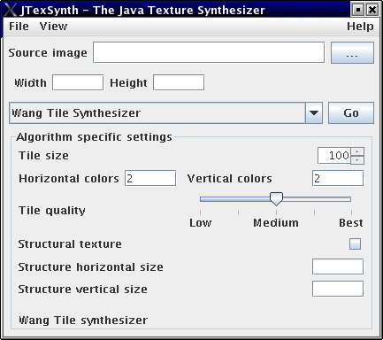 Screenshot of JTexSynth 0.2.1